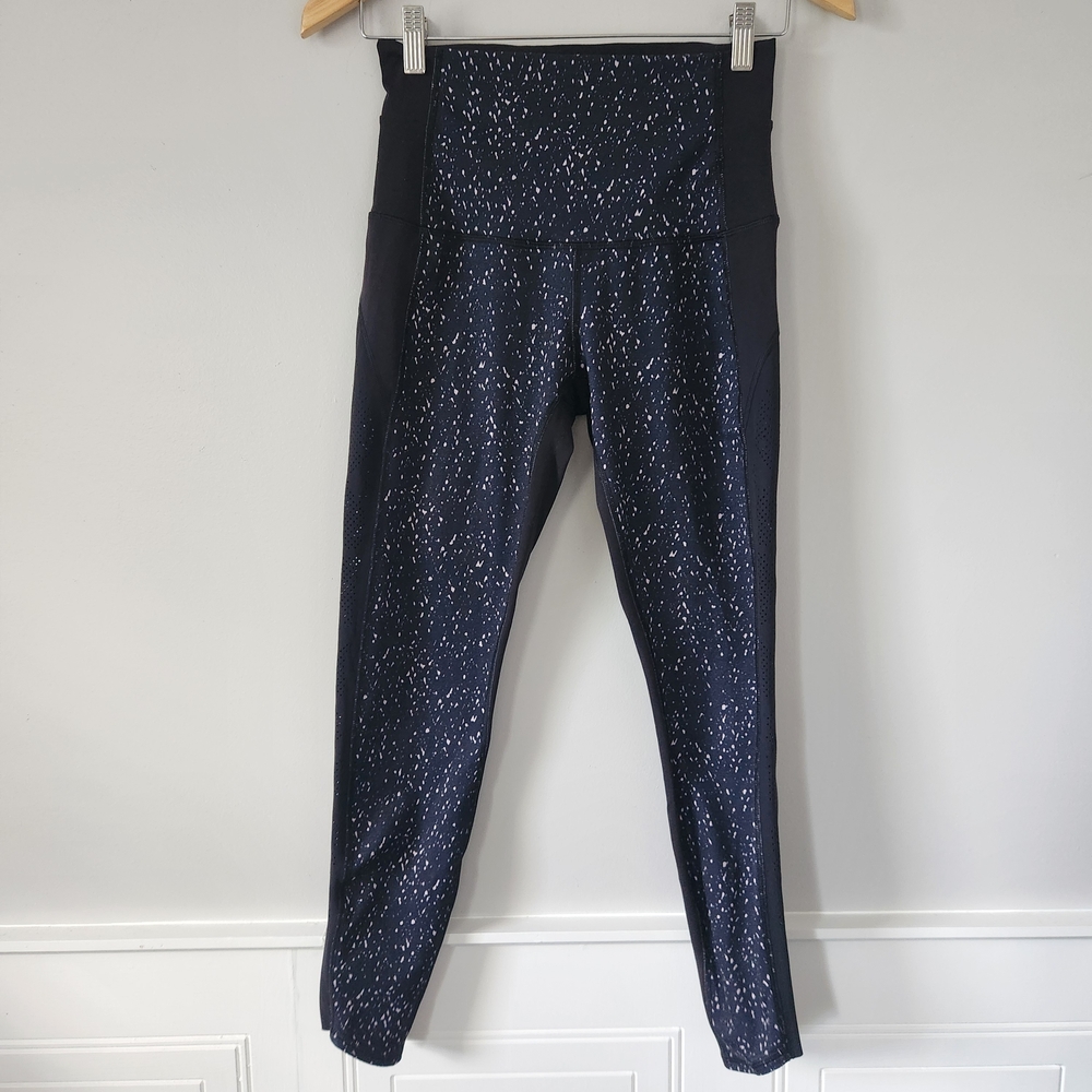 Lululemon Athletica Leggings Black With White Flecks Size 6